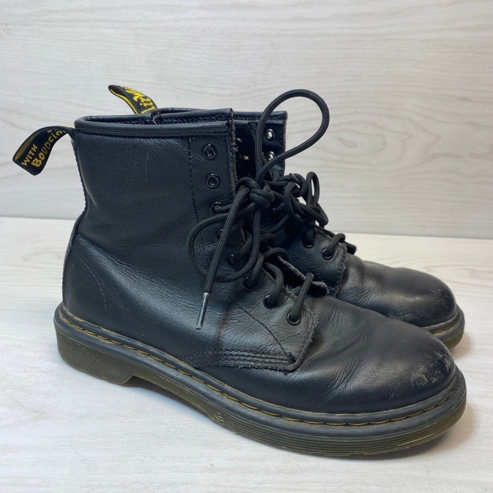 Dr. Martens Womens 5 1460 Pascal Lace Up Zip Boot Black Leather AirWair 8 Eye